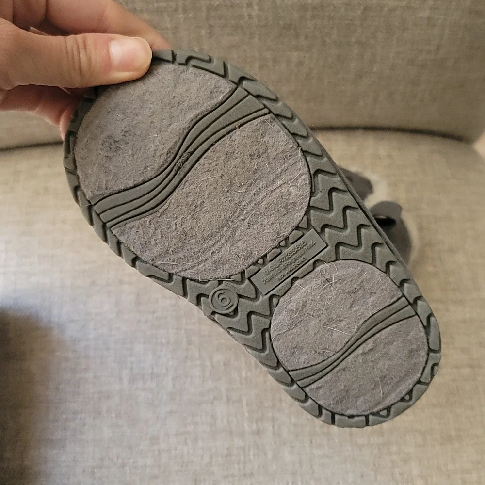 Toddler Faux Fur Grey Hearts Winter Boots